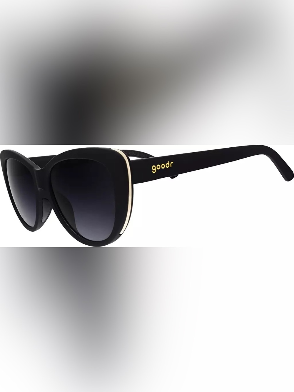 NIB goodr Glam G Sunglasses Unisex Black/Gold